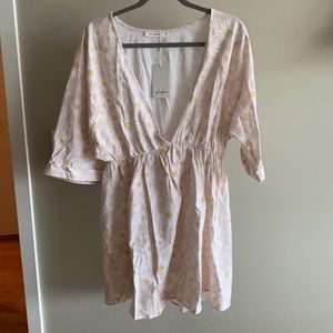 Blush sundress with daisy pattern